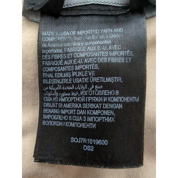 Bebe Stretch Short Sleeve Bodycon Dress Black Tan Olive Green Geometric Sze M/L - Picture 7 of 8